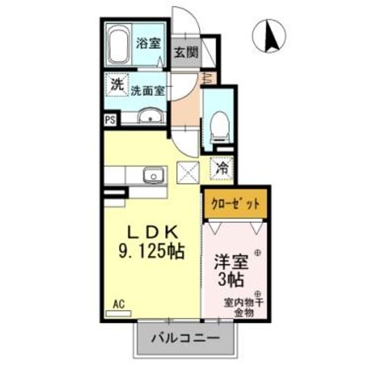 長野県長野市大字稲葉(アパート)の賃貸物件の間取り