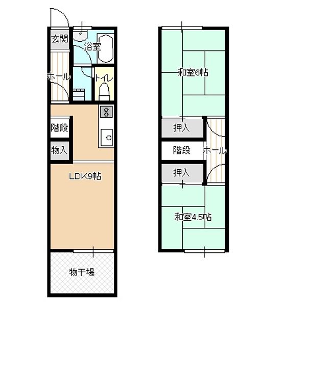 岡山県岡山市北区惣爪(一戸建)の賃貸物件の間取り