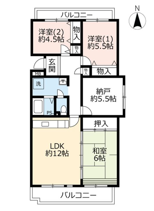 URリバピア中央台の間取り