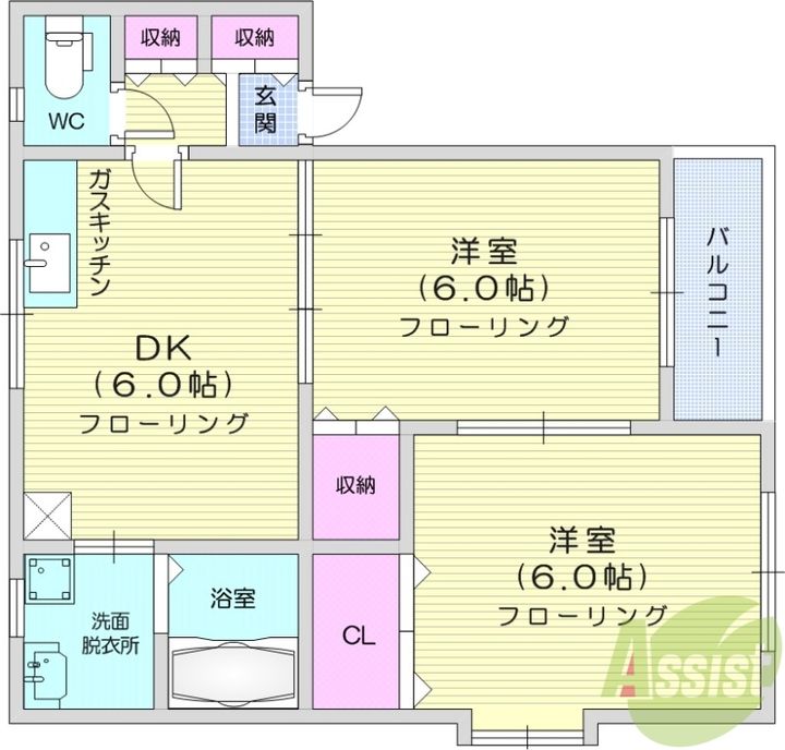 シャンテKの間取り