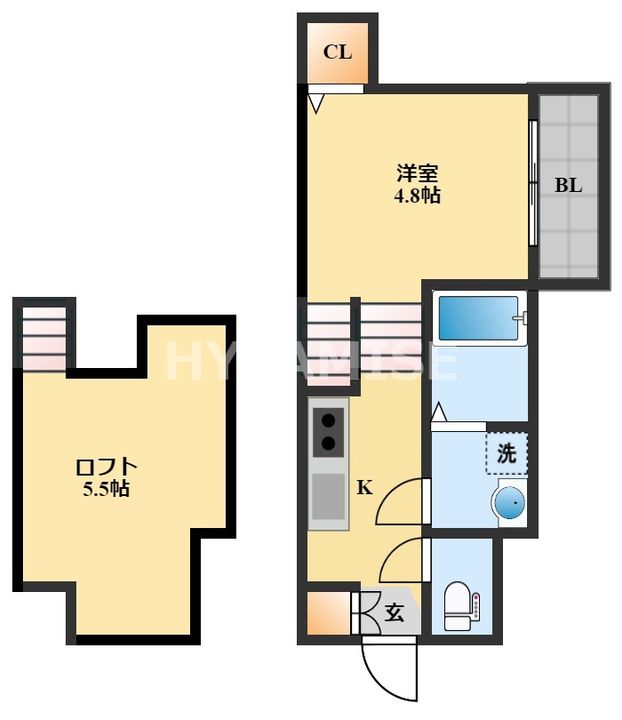 modern palazzo Isahaya Hattenの間取り