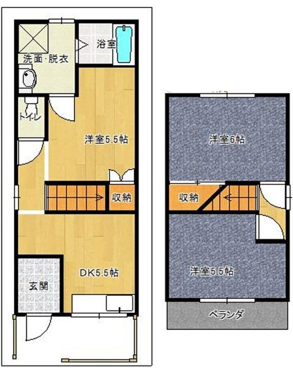 大阪府寝屋川市堀溝3(一戸建)の賃貸物件の間取り