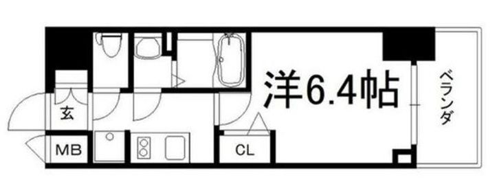 大阪府大阪市東住吉区桑津2(マンション)の賃貸物件の間取り