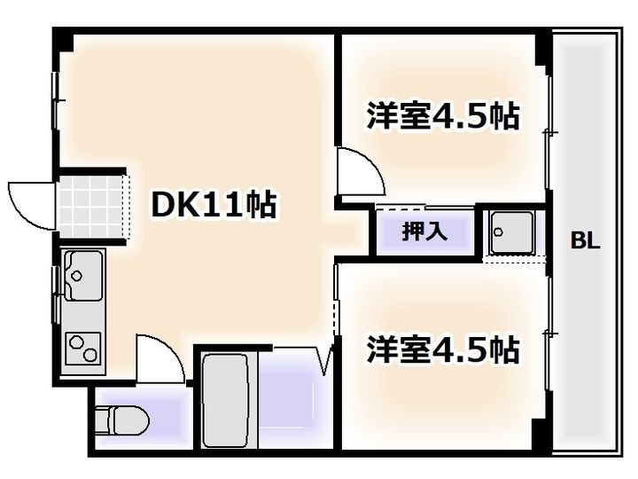 リアライズ玉出の間取り
