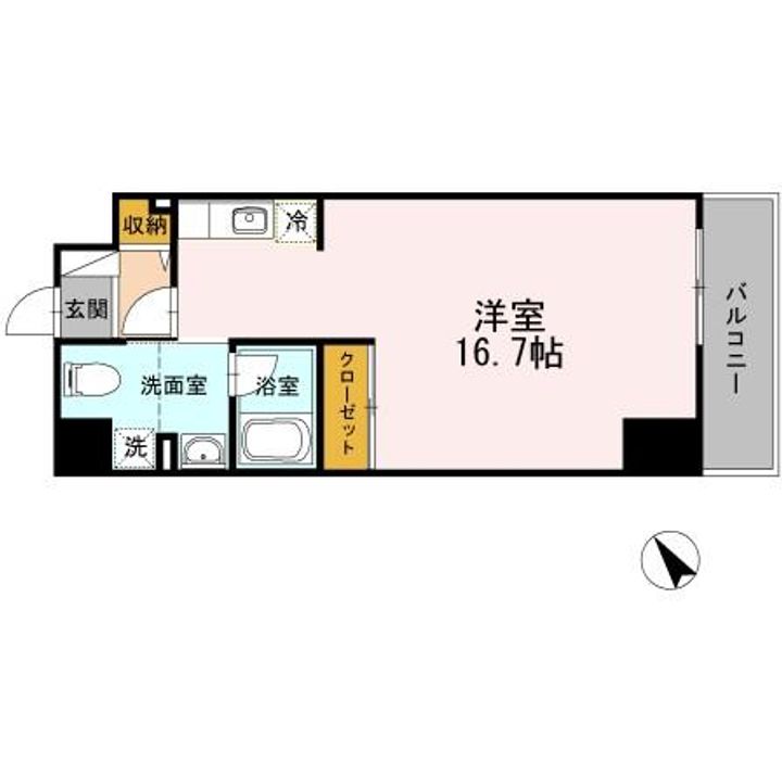 神奈川県横浜市神奈川区神奈川2(マンション)の賃貸物件の間取り