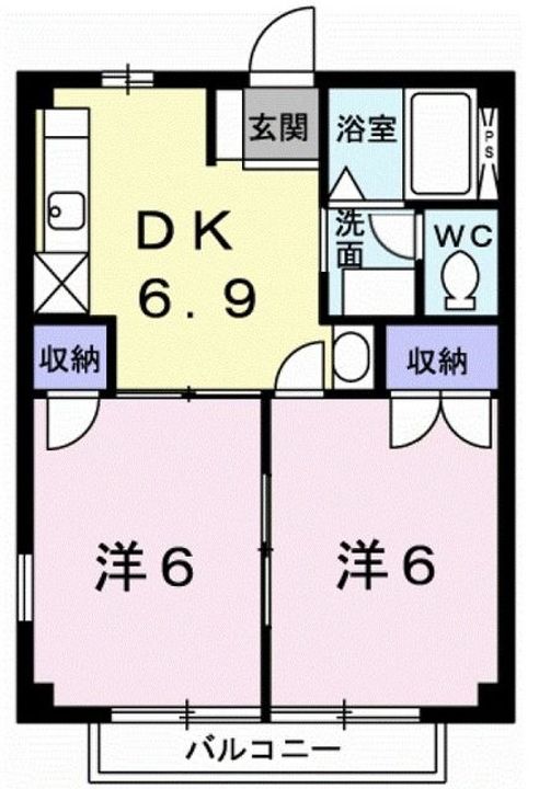 ボヌール鬼怒Aの間取り