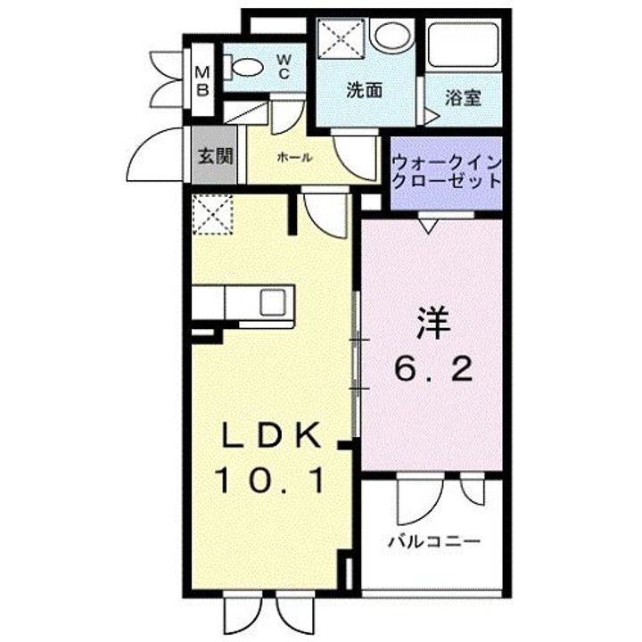 和歌山県和歌山市紀三井寺(アパート)の賃貸物件の間取り