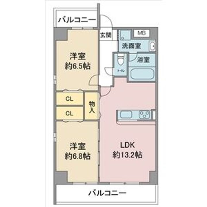 愛知県名古屋市守山区四軒家2(マンション)の賃貸物件の間取り