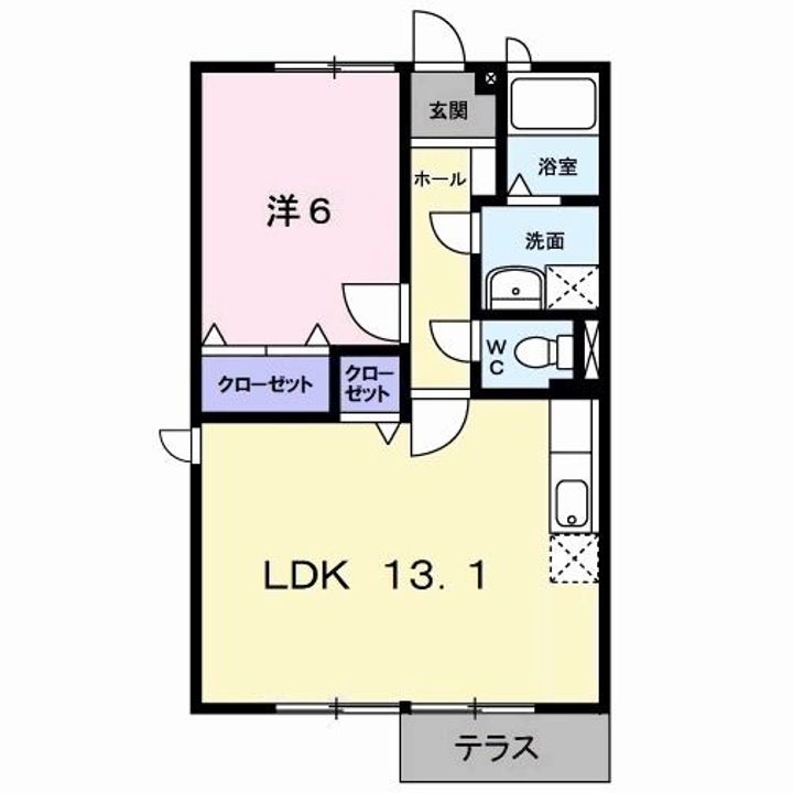 福岡県北九州市門司区黒川西1(アパート)の賃貸物件の間取り