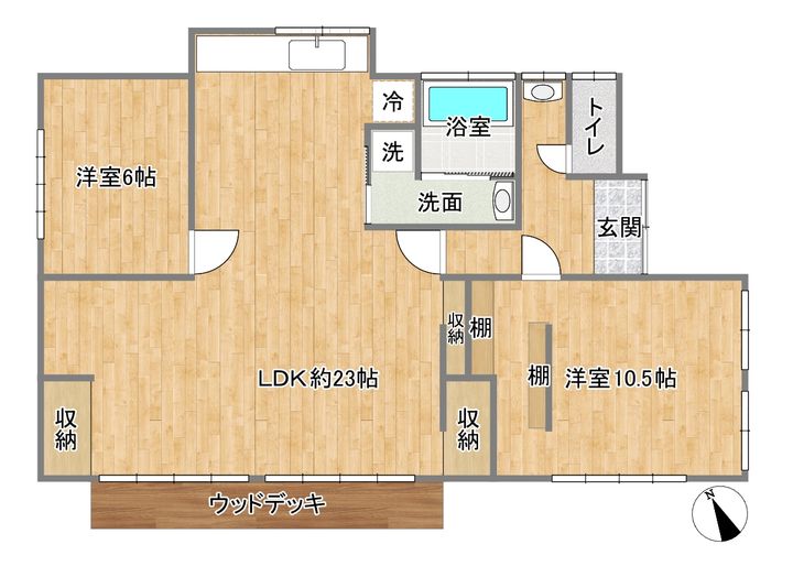 茨城県日立市東大沼町1(一戸建)の賃貸物件の間取り