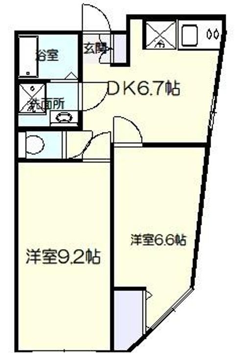東京都北区豊島2(マンション)の賃貸物件の間取り