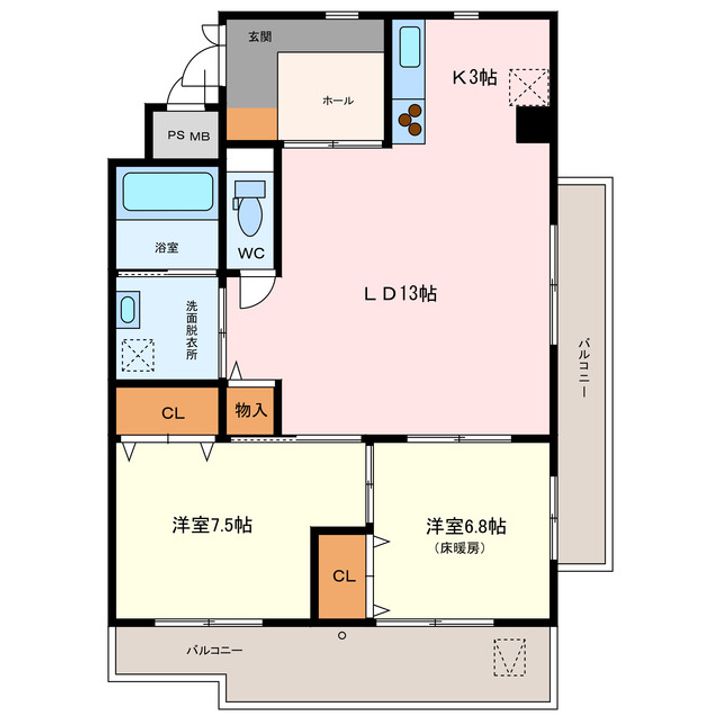 クレーネワンの間取り