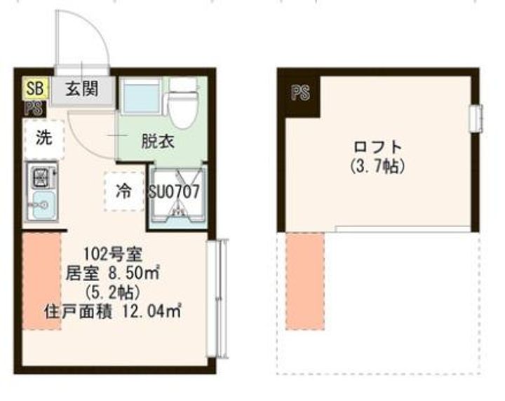 東京都練馬区北町1(アパート)の賃貸物件の間取り