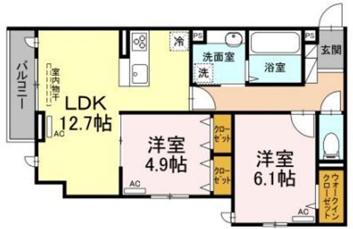 東京都世田谷区南烏山1(アパート)の賃貸物件の間取り