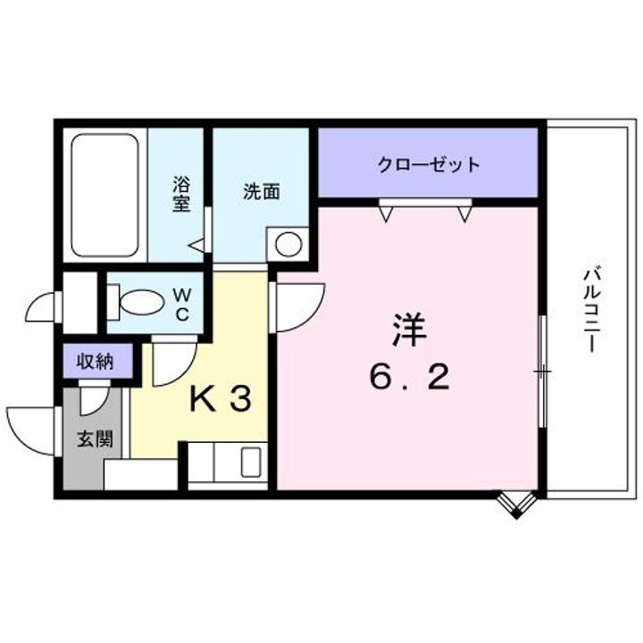 大阪府大阪狭山市茱萸木3(アパート)の賃貸物件の間取り