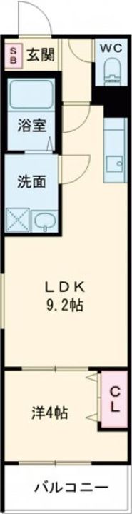 大阪府大阪市平野区瓜破西3(アパート)の賃貸物件の間取り