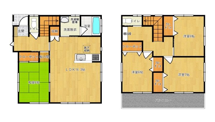 静岡県浜松市浜名区横須賀(一戸建)の賃貸物件の間取り