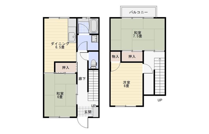 愛媛県今治市宮下町1(一戸建)の賃貸物件の間取り