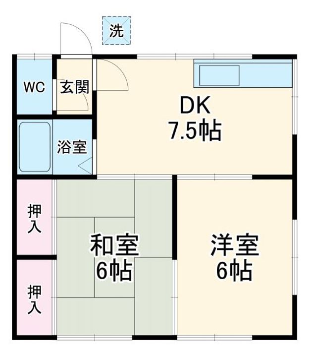 新第1丸福荘の間取り