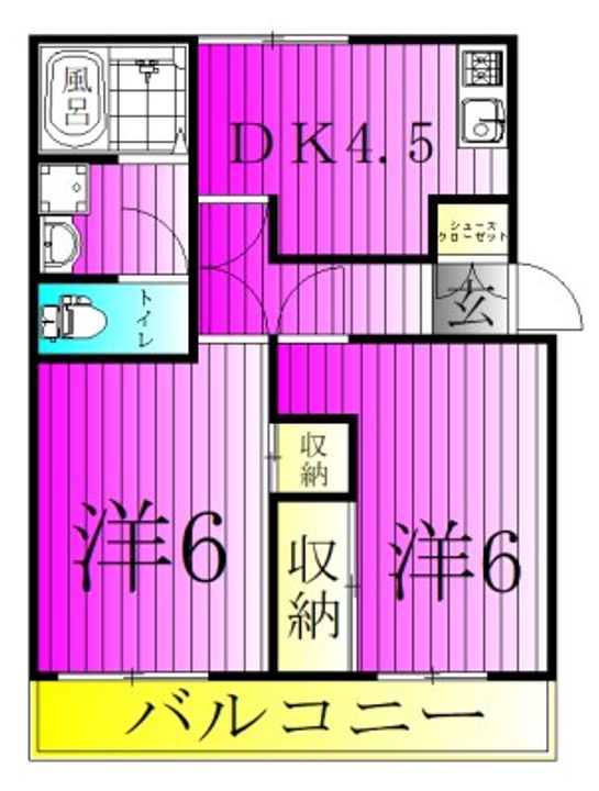 パールハイツ小林IIの間取り