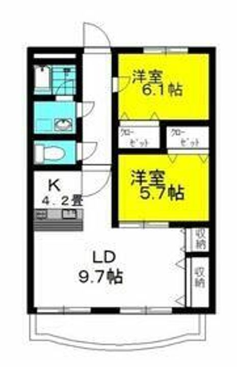 茨城県神栖市大野原3(マンション)の賃貸物件の間取り