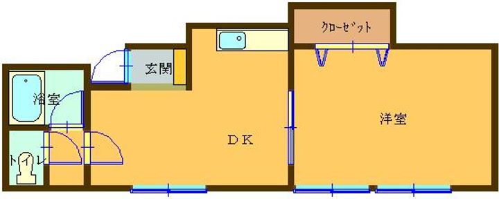 青森県青森市勝田1(アパート)の賃貸物件の間取り