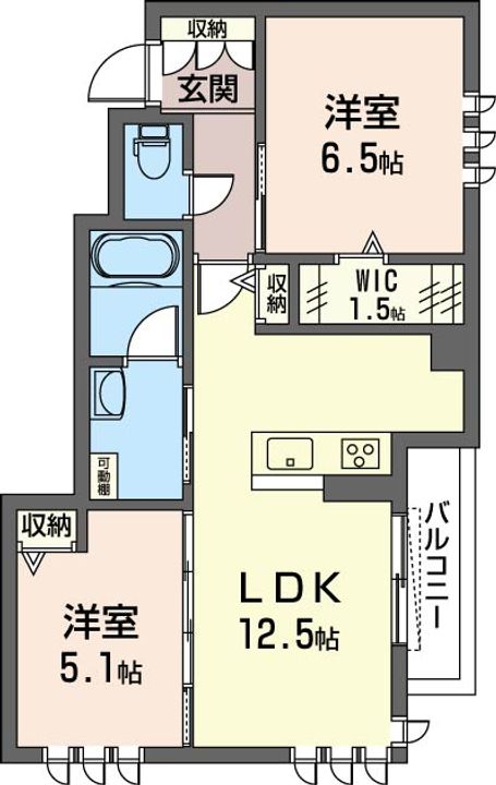 埼玉県さいたま市緑区大字大門(アパート)の賃貸物件の間取り