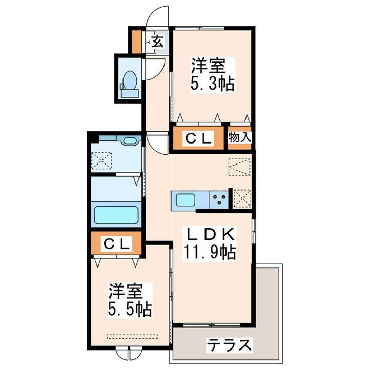 D-room新生の間取り