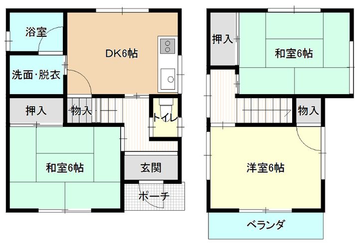 岡山県総社市金井戸(一戸建)の賃貸物件の間取り