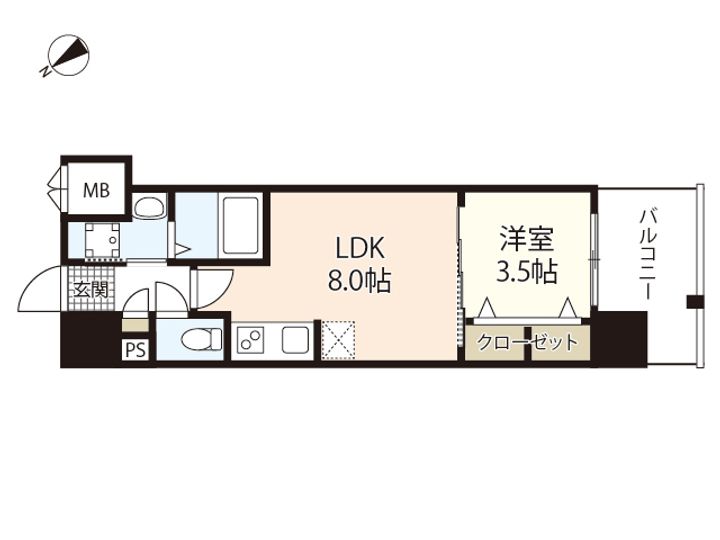 S-RESIDENCE空港通りawesomeの間取り
