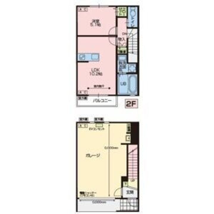 埼玉県越谷市赤山町2(アパート)の賃貸物件の間取り