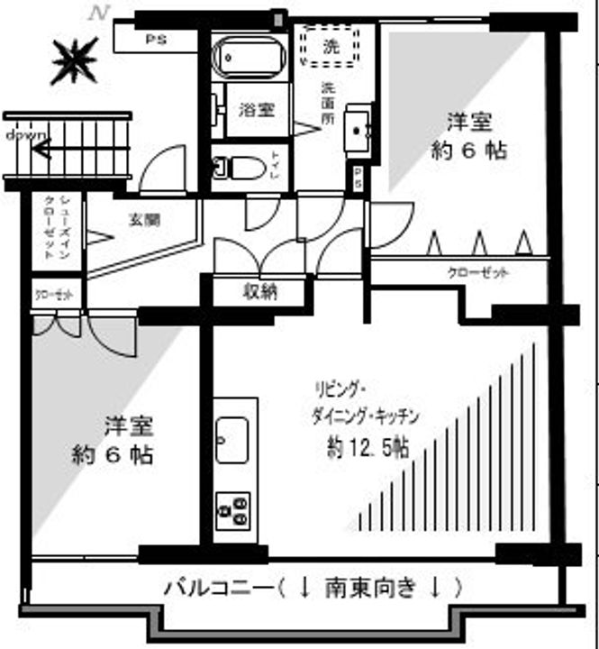 ハイタウン塩浜 36号棟の間取り
