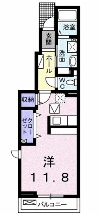 愛知県大府市長草町中屋敷(アパート)の賃貸物件の間取り