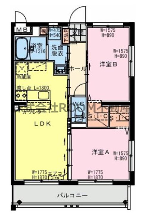 (仮称)都城年見町Hマンションの間取り