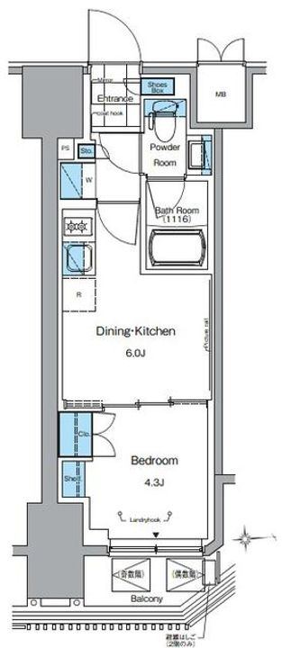 東京都台東区元浅草3(マンション)の賃貸物件の間取り