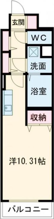 栃木県宇都宮市元今泉1(マンション)の賃貸物件の間取り