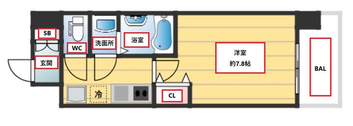 セオリー大阪EAST DOORの間取り