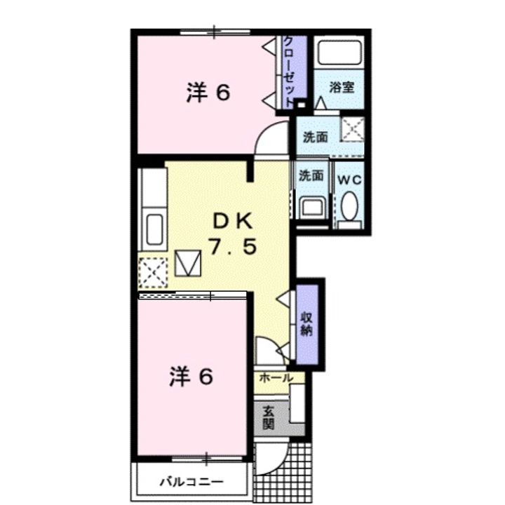 滋賀県甲賀市水口町北脇(アパート)の賃貸物件の間取り