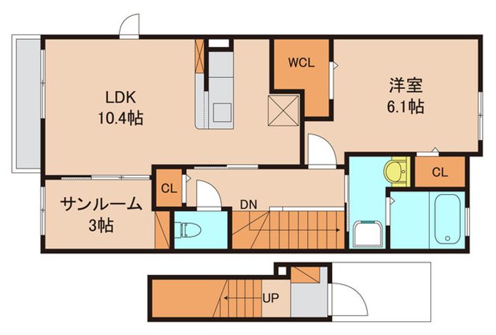千葉県流山市木3(アパート)の賃貸物件の間取り