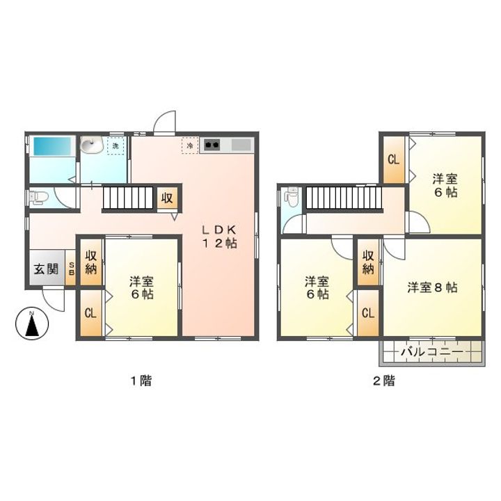 三重県津市豊が丘4(一戸建)の賃貸物件の間取り