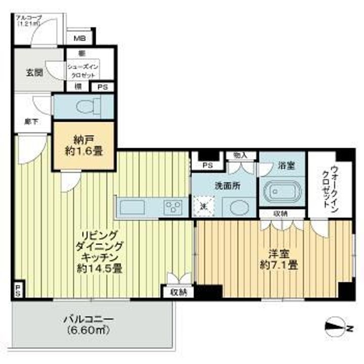 アデニウム高輪の間取り