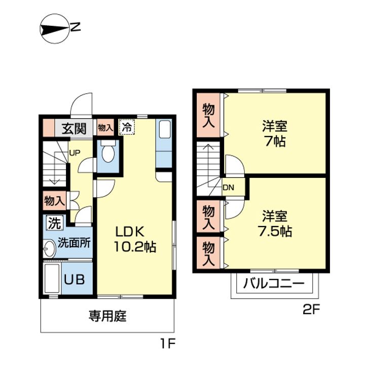 千葉県千葉市緑区おゆみ野中央5(一戸建)の賃貸物件の間取り