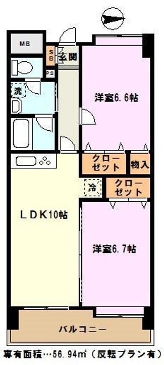 埼玉県川口市川口4(マンション)の賃貸物件の間取り