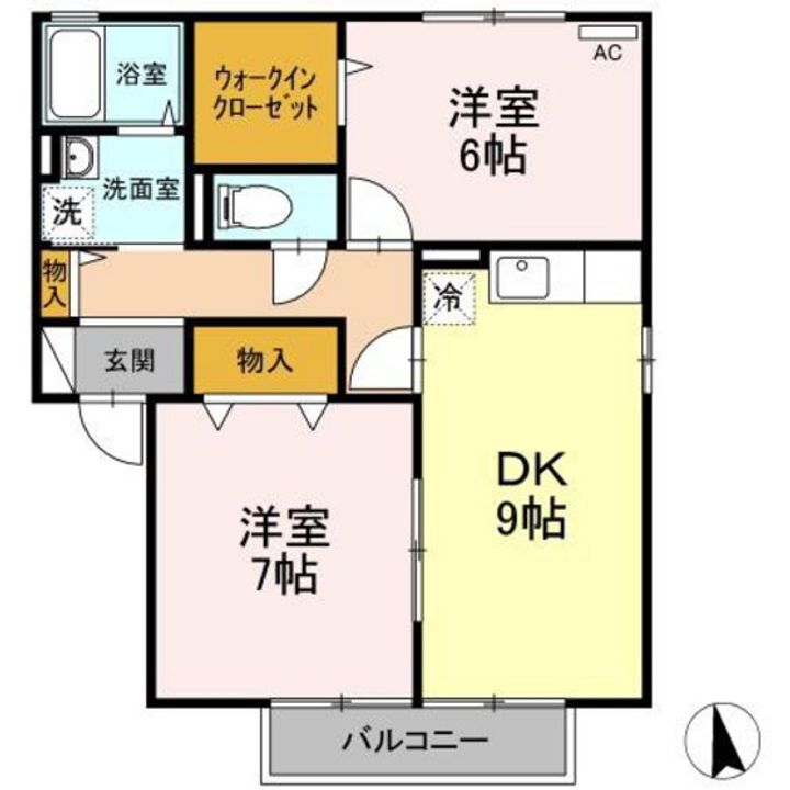コンフォート A棟の間取り