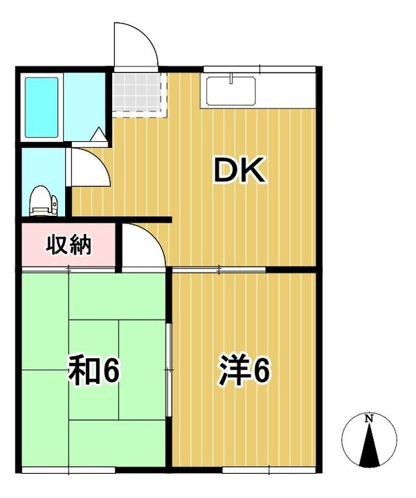 フラワーハイツAの間取り