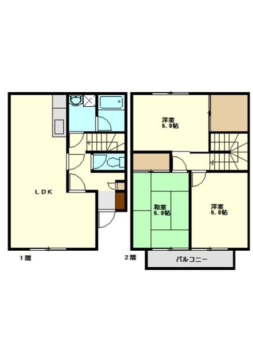 神奈川県中郡大磯町西小磯(一戸建)の賃貸物件の間取り