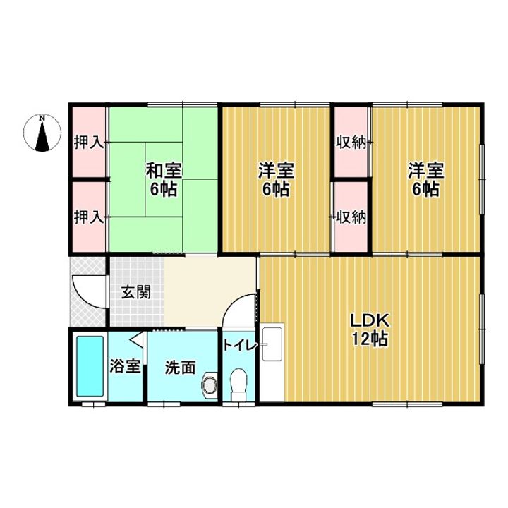 福岡県筑後市大字上北島(一戸建)の賃貸物件の間取り