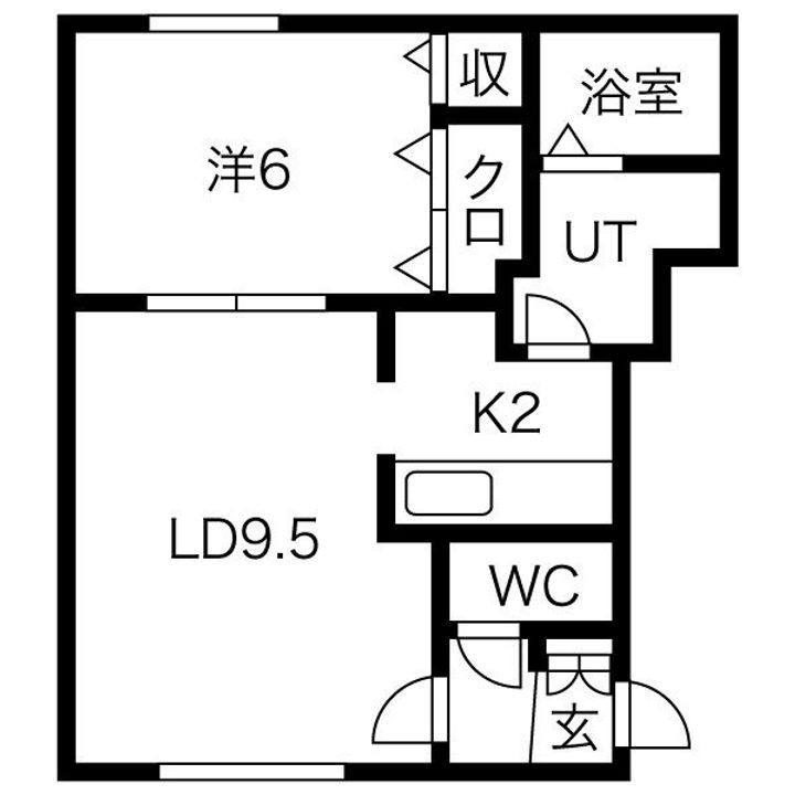 北海道札幌市中央区北七条西27(アパート)の賃貸物件の間取り