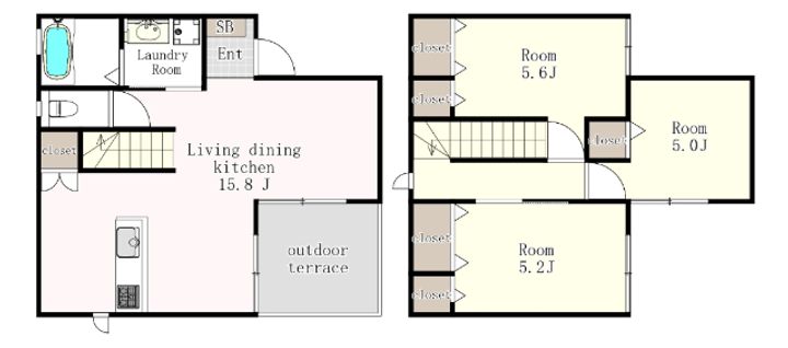 福岡県大野城市山田2(一戸建)の賃貸物件の間取り