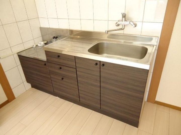 岡山県岡山市南区大福(マンション)の賃貸物件のキッチン